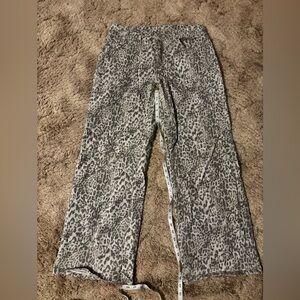 Leopard Print Wide Leg Jeans